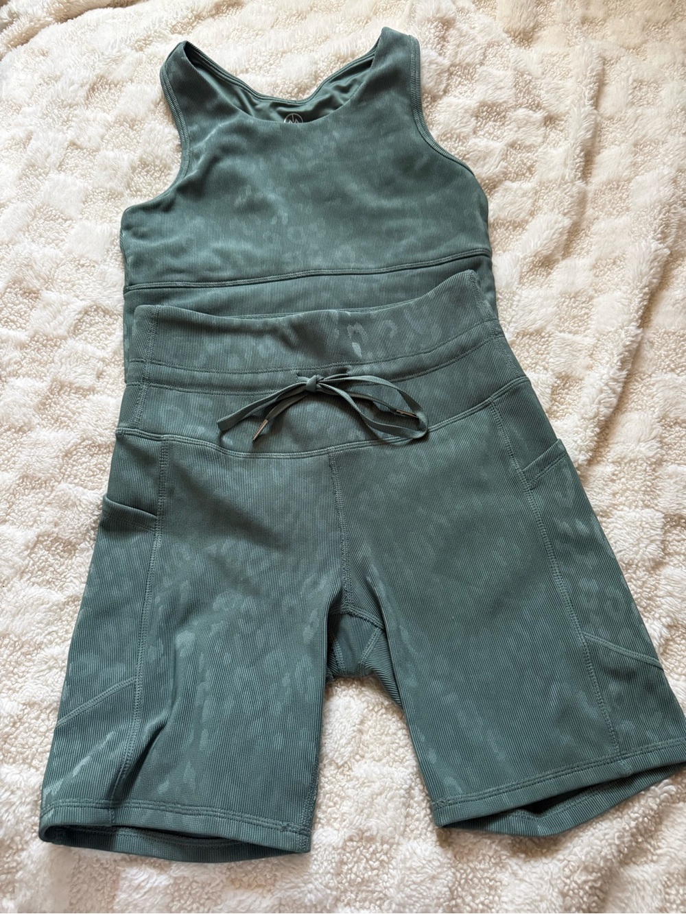 Green One-Piece Active Romper